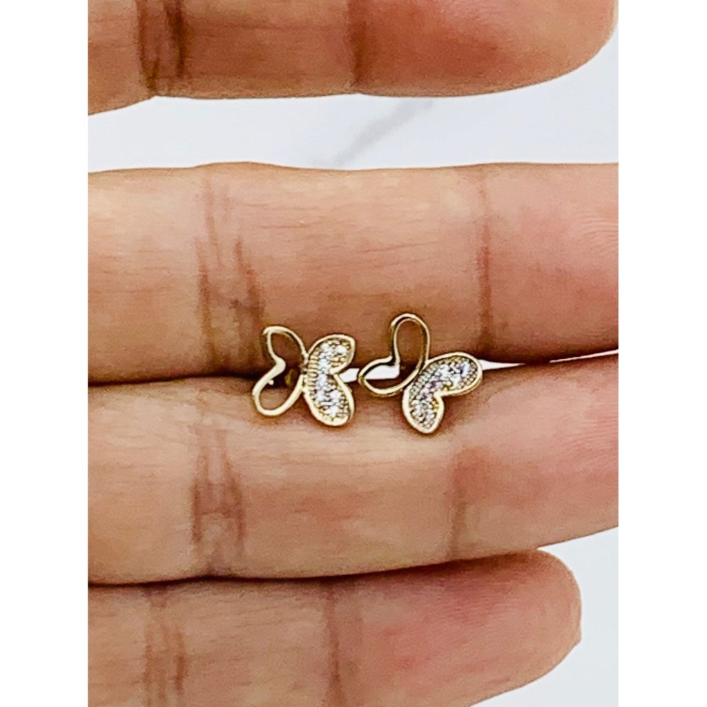 Real 14k Gold Earrings Butterflies